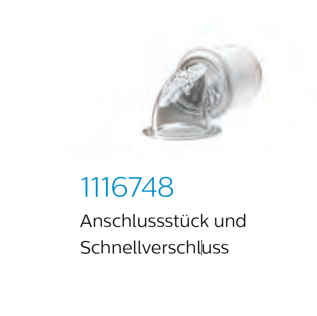 Philips Kniestück - Anschlussstück und Schnellverschluss- Winkel mit Drehfunktion für DreamWisp & Dreamwear