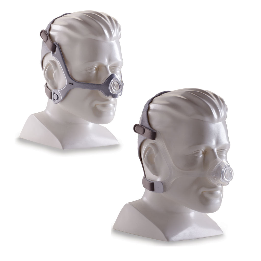 Philips CPAP Wisp nasal mask - with exhalation valve &amp; headband - incl. three mask cushions (S/M, L, XL)