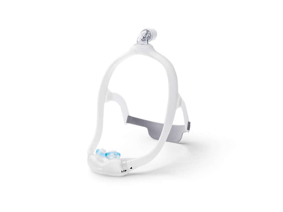 DreamWear Gelkissen-Nasenmaske mit Ausatemventil,  Kopfband und 4 Maskenkissen