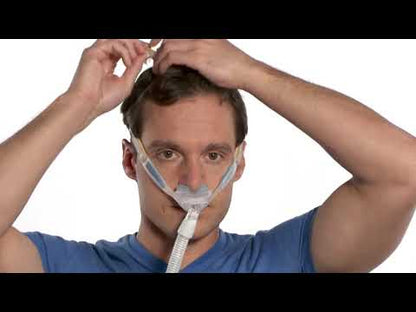 Philips Respironics Nuance Pro Gel Pillow Nasenkissenmaske (mit Ausatemventil, Gelpolsterrahmen und Kopfband)