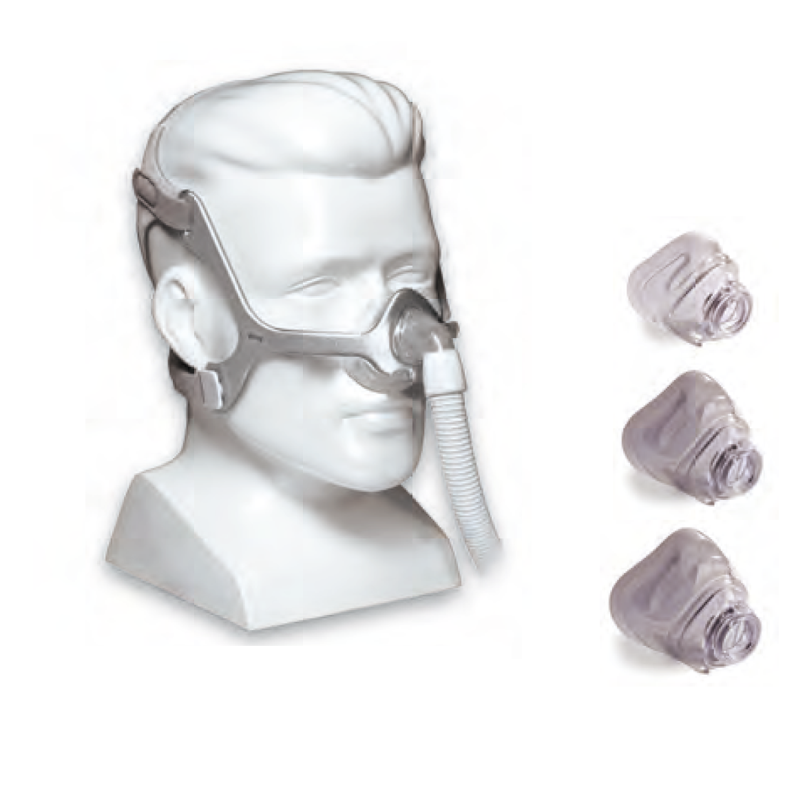 Philips CPAP Wisp SE - ohne Ausatemventil, mit Silikonrahmen & Kopfband - Nasenmaske, Atemmaske